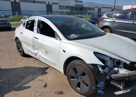 2023 Tesla Model 3 Rear-Wheel Drive from USA, damaged, VIN 5YJ3E1EA2PF552746